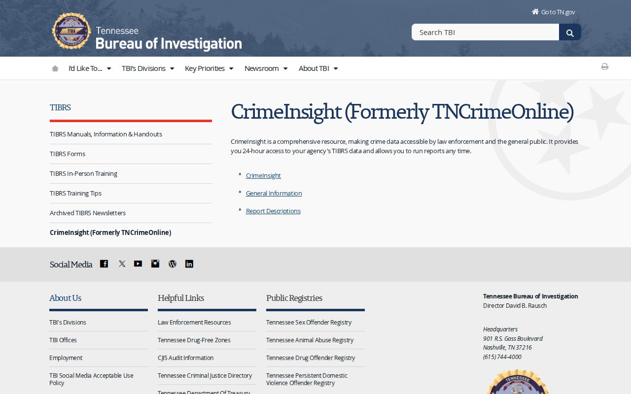 TBI CrimeInsight data for Greene County arrest trends