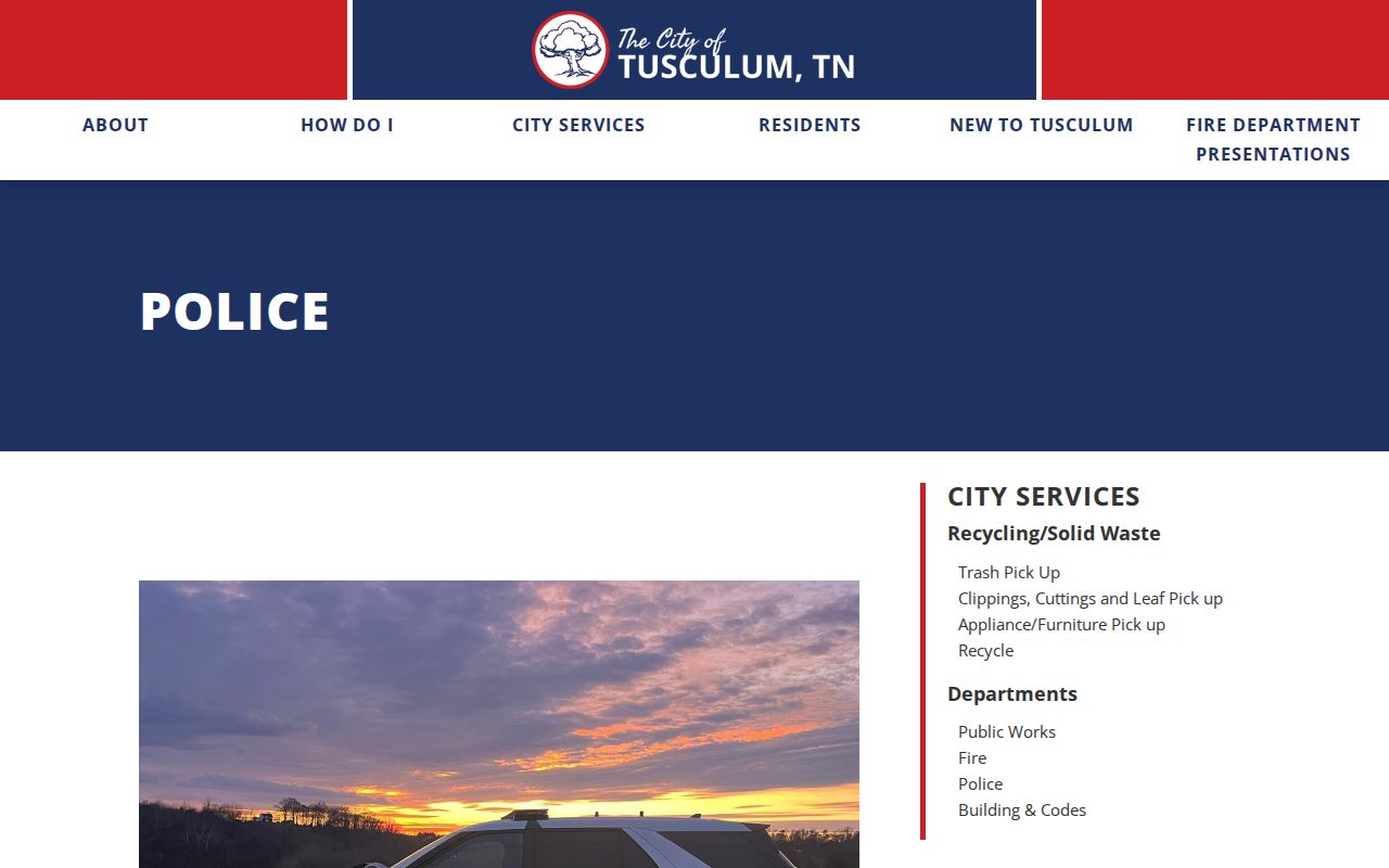 Tusculum Police official recent arrest and records page