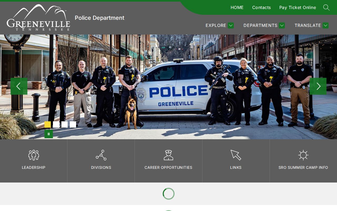 Greeneville Police official recent arrest contact page