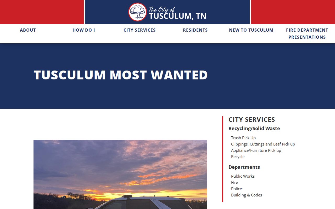 Tusculum most wanted official police resource